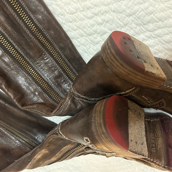 Women’s Bed Stu - Size 9 Brown Leather Boots - Tall with adjustable calf width - Picture 6 of 16